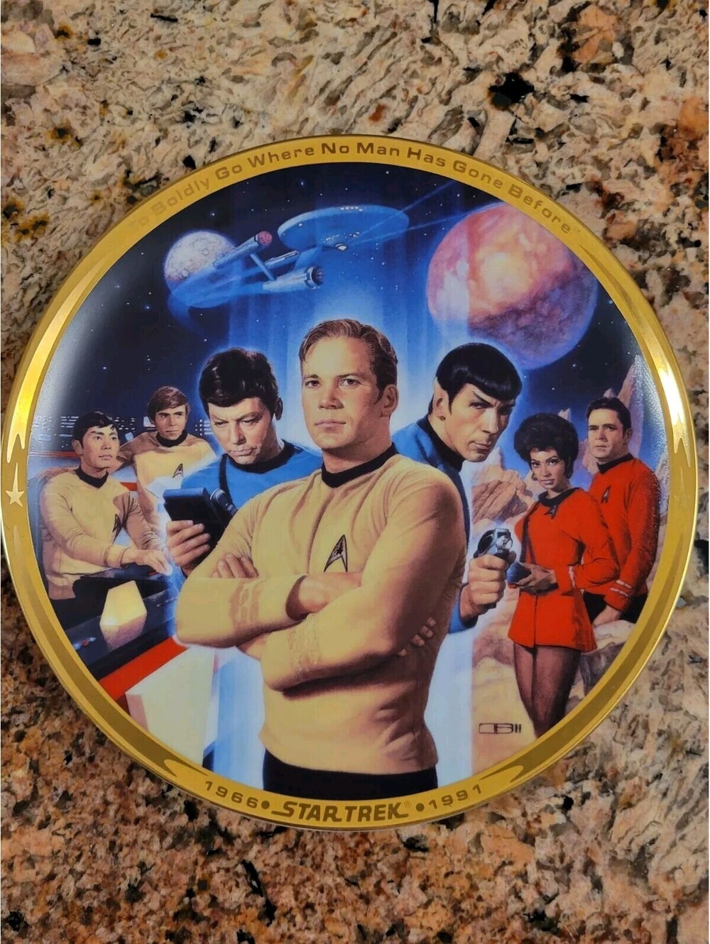Star Trek 25TH Anniversary Commemorative Plate 1991 Hamilton Collection